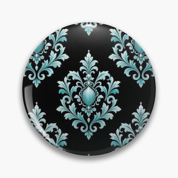 Item preview, Aqua-Black Baroque & Damask designed and sold by DesignsByPrnces.