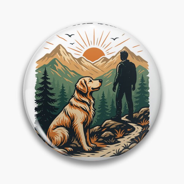 Item preview, My Loyal Shadow Dog Hiking Adventure Golden Retriever Outdoor Nature Lover Gift designed and sold by HaweeWear.
