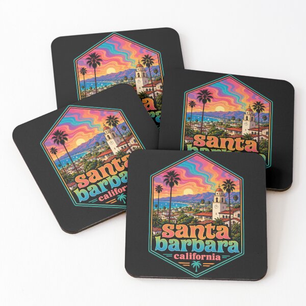 Item preview, Santa Barbara California USA Trippy Art Travel designed and sold by TomFrontierArt.