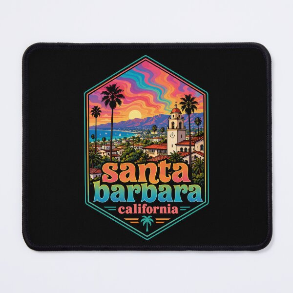Item preview, Santa Barbara California USA Trippy Art Travel designed and sold by TomFrontierArt.