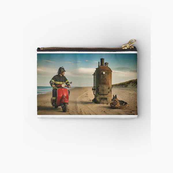 Item preview, Firefighter on a Red Vespa by the Sea designed and sold by Per-Madsen.