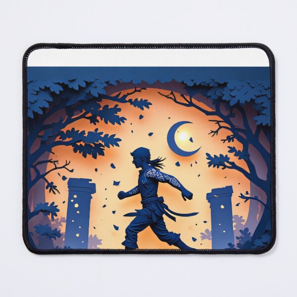 Item preview, Adventurer crosses bridge in moonlight designed and sold by Mianku | Für das Leben.