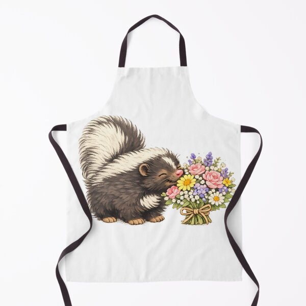 Item preview, Cute Skunk Sniffing Flowers designed and sold by Buli89.