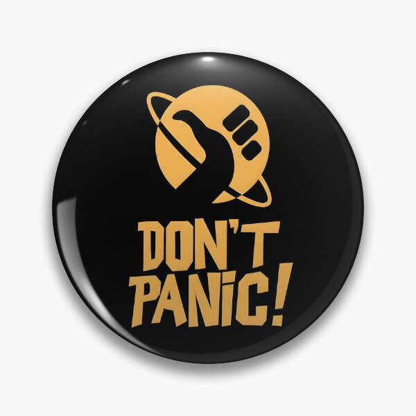 Item preview, DON'T PANIC Hitchhiker's guide to the galaxy designed and sold by Mr-Brigzy.