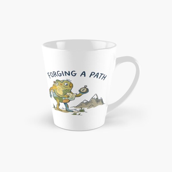 Item preview, Forging A Path - Cute Naive Creature with Map & Compass Mountain Adventure designed and sold by TontikDesign.