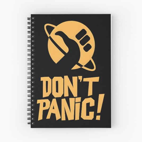 Item preview, DON'T PANIC Hitchhiker's guide to the galaxy designed and sold by Mr-Brigzy.