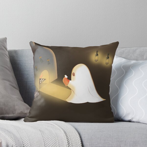 Item preview, Cozy Ghost Baking Cookies | Cute Whimsical Halloween & Christmas Cottagecore Illustration designed and sold by ☽ Moonroot Cottage ☾.