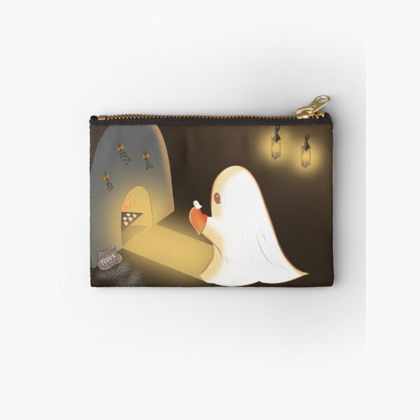 Item preview, Cozy Ghost Baking Cookies | Cute Whimsical Halloween & Christmas Cottagecore Illustration designed and sold by ☽ Moonroot Cottage ☾.