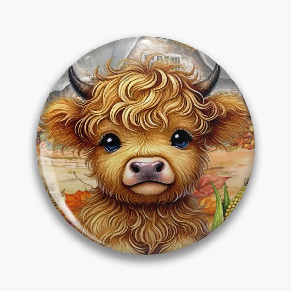 Item preview, Falling Highland cow designed and sold by Karen Wood.