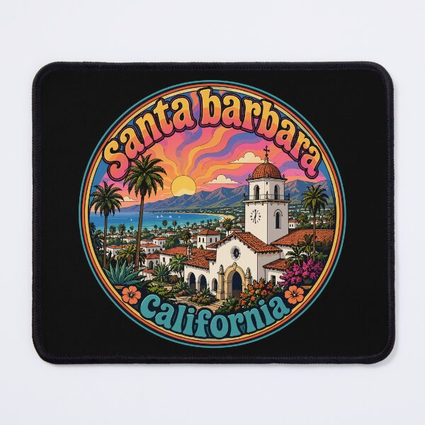 Item preview, Santa Barbara California USA Travel Trippy Art designed and sold by TomFrontierArt.