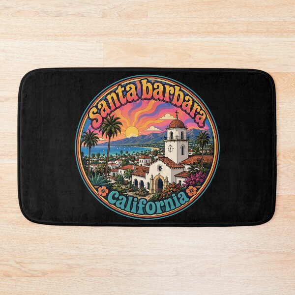 Item preview, Santa Barbara California USA Travel Trippy Art designed and sold by TomFrontierArt.