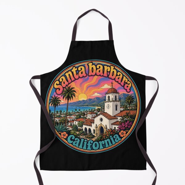 Item preview, Santa Barbara California USA Travel Trippy Art designed and sold by TomFrontierArt.