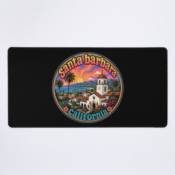 Item preview, Santa Barbara California USA Travel Trippy Art designed and sold by TomFrontierArt.