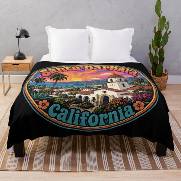 Item preview, Santa Barbara California USA Travel Trippy Art designed and sold by TomFrontierArt.