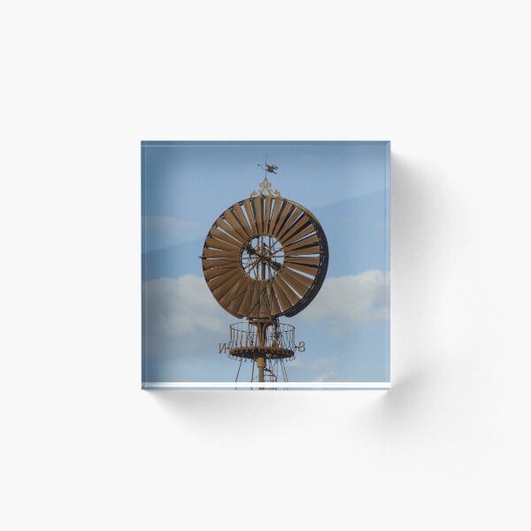 Aperçu de l'œuvre Antique Bollée Wind Turbine Photography – Domaine de la Valette, Villiers-Charlemagne, France créée et vendue par Open Road Gallery .