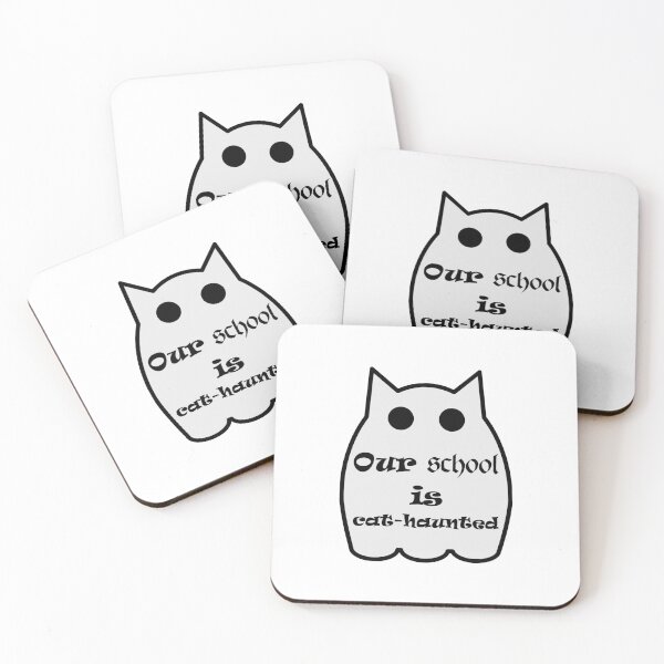 Item preview, our school is cat-haunted - cute ghost cat designed and sold by Kapsula2023.