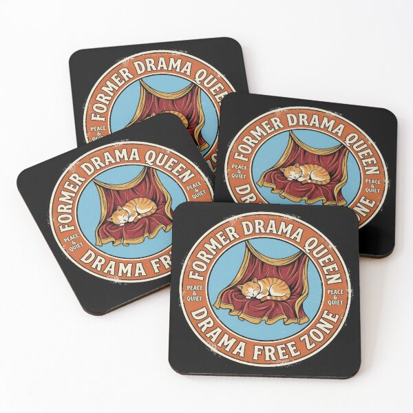 Item preview, Former Drama Queen Drama Free Zone Vintage Badge designed and sold by DuckOddity.