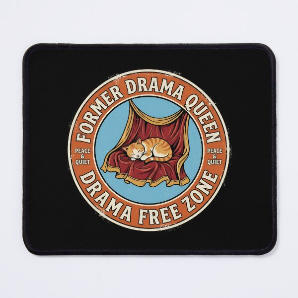 Item preview, Former Drama Queen Drama Free Zone Vintage Badge designed and sold by DuckOddity.