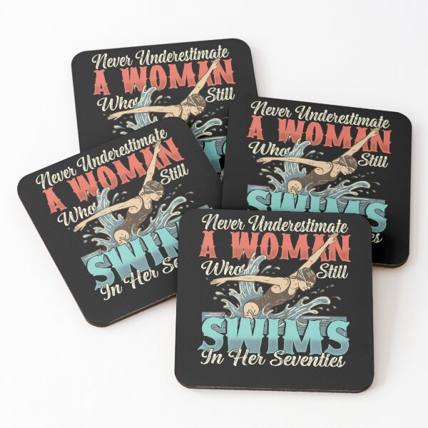 Item preview, Swimming Never Underestimate A Woman Swim In Her Seventies designed and sold by JoachimUnger.