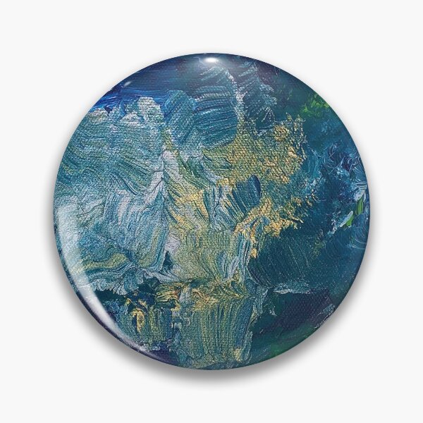 Item preview, Deep ocean light - Abstract in petrol, emerald green, and gold designed and sold by HeART1234.