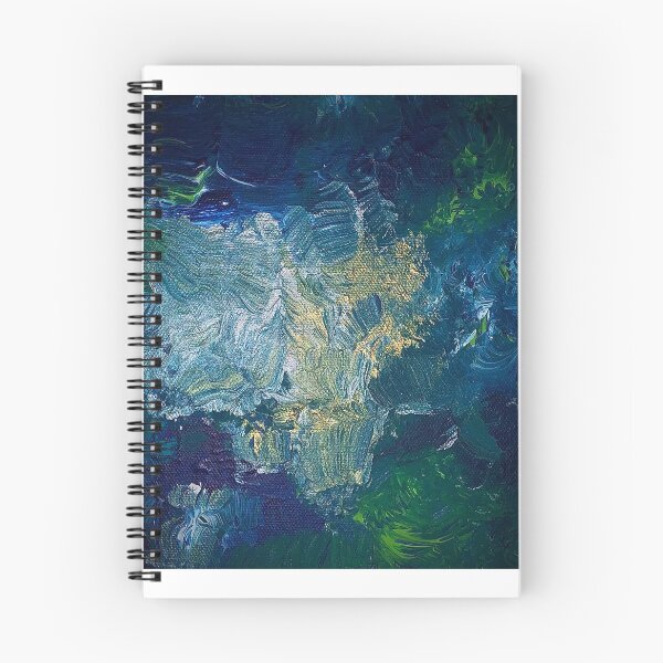 Item preview, Deep ocean light - Abstract in petrol, emerald green, and gold designed and sold by HeART1234.