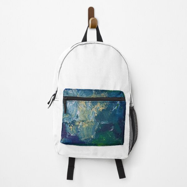 Item preview, Deep ocean light - Abstract in petrol, emerald green, and gold designed and sold by HeART1234.