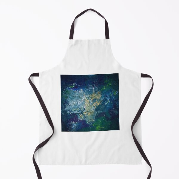 Item preview, Deep ocean light - Abstract in petrol, emerald green, and gold designed and sold by HeART1234.