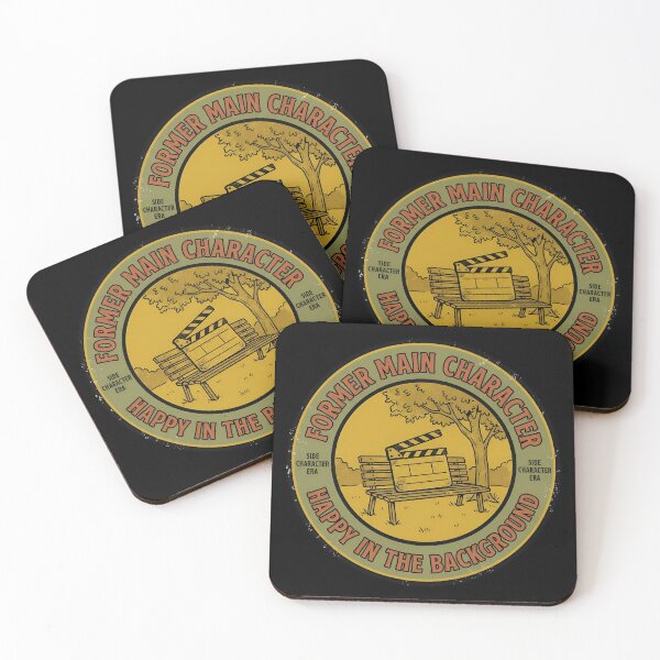 Item preview, Former Main Character Happy In Background Retro Badge designed and sold by DuckOddity.