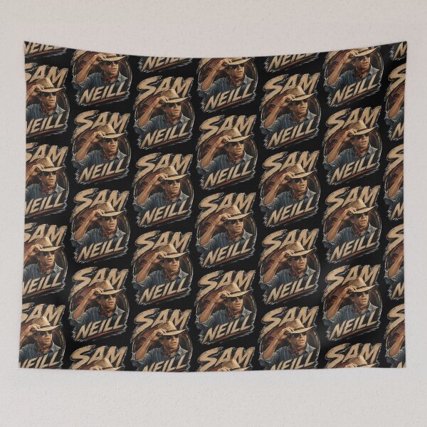 Item preview, Sam Neill Vintage Dinosaur Adventure Retro Portrait designed and sold by Eddy048.