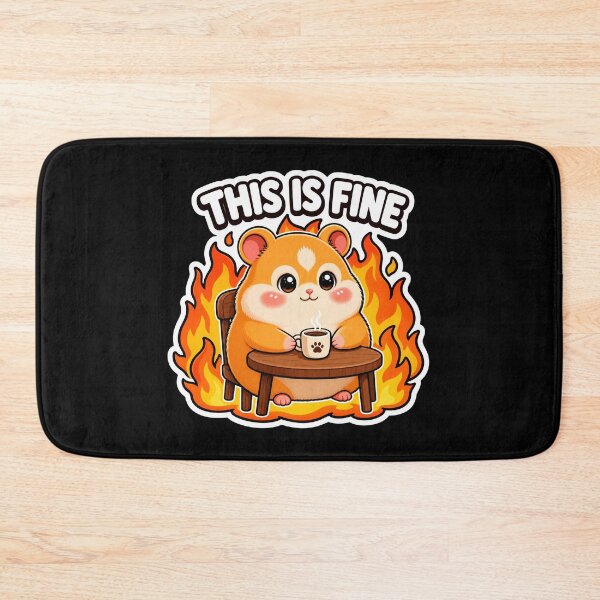 Item preview, Cozy Hamster This Is Fine Meme | Cute Burnout Anxiety Humor | Relatable Gen Z Aesthetic designed and sold by Pick'n Quick.