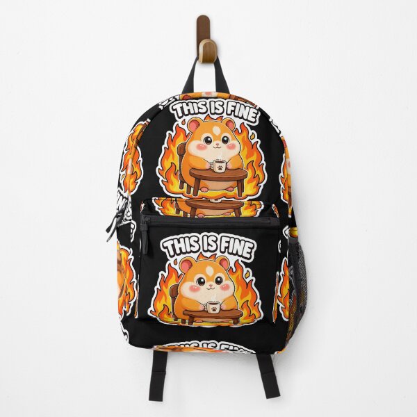Item preview, Cozy Hamster This Is Fine Meme | Cute Burnout Anxiety Humor | Relatable Gen Z Aesthetic designed and sold by Pick'n Quick.