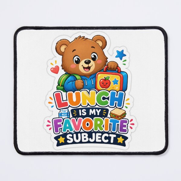 Item preview, Lunch Is My Favorite Subject Cute Bear Sticker designed and sold by SFCircus.