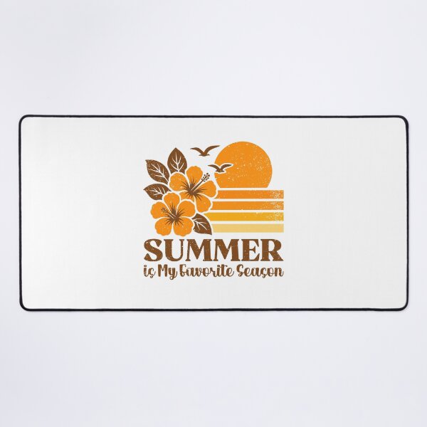 Item preview, Summer is My Favorite Season - Vintage Hibiscus Flower and Sunset Beach designed and sold by gunaone-design.