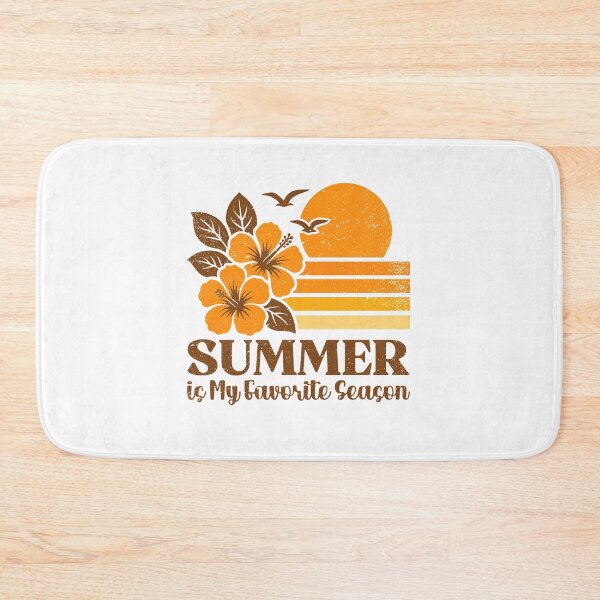 Item preview, Summer is My Favorite Season - Vintage Hibiscus Flower and Sunset Beach designed and sold by gunaone-design.