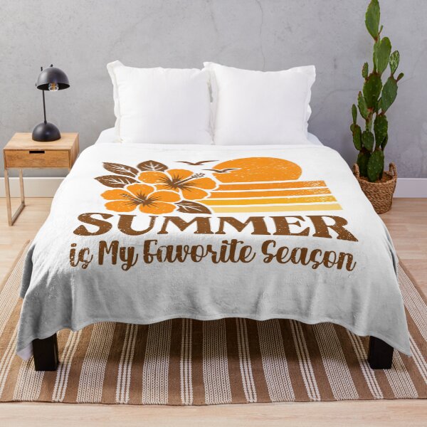 Item preview, Summer is My Favorite Season - Vintage Hibiscus Flower and Sunset Beach designed and sold by gunaone-design.