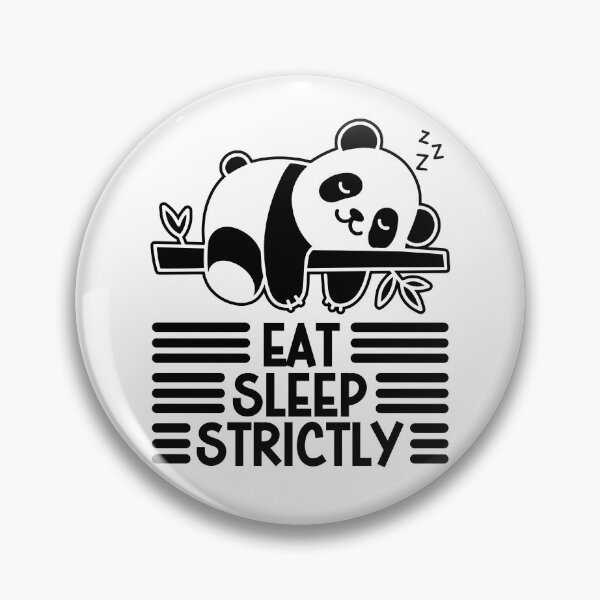 Item preview, eat sleep strictly funny panda bear designed and sold by gunaone-design.