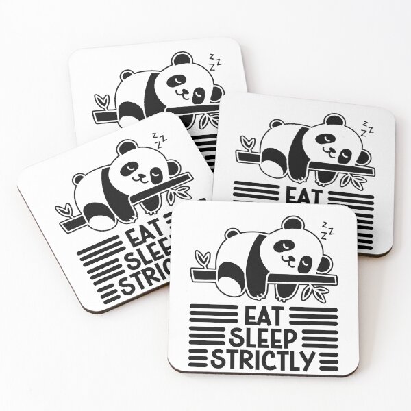 Item preview, eat sleep strictly funny panda bear designed and sold by gunaone-design.