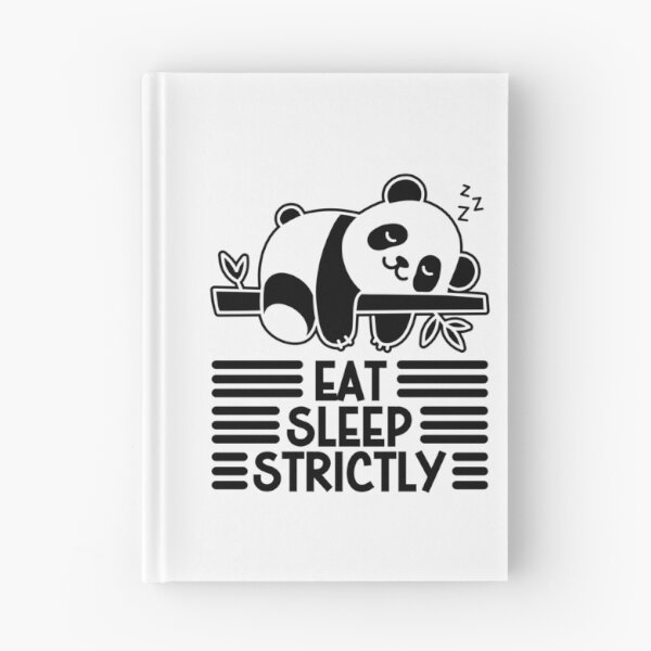 Item preview, eat sleep strictly funny panda bear designed and sold by gunaone-design.