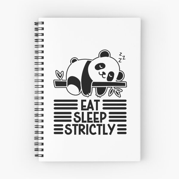 Item preview, eat sleep strictly funny panda bear designed and sold by gunaone-design.