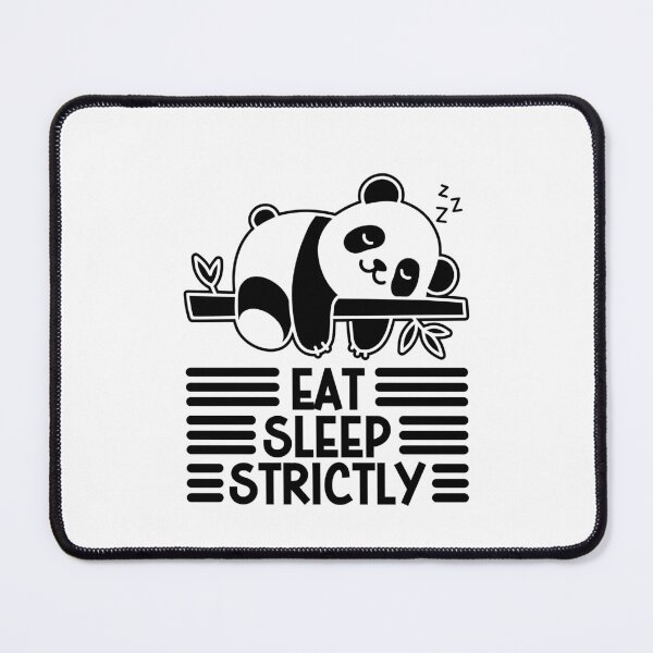 Item preview, eat sleep strictly funny panda bear designed and sold by gunaone-design.