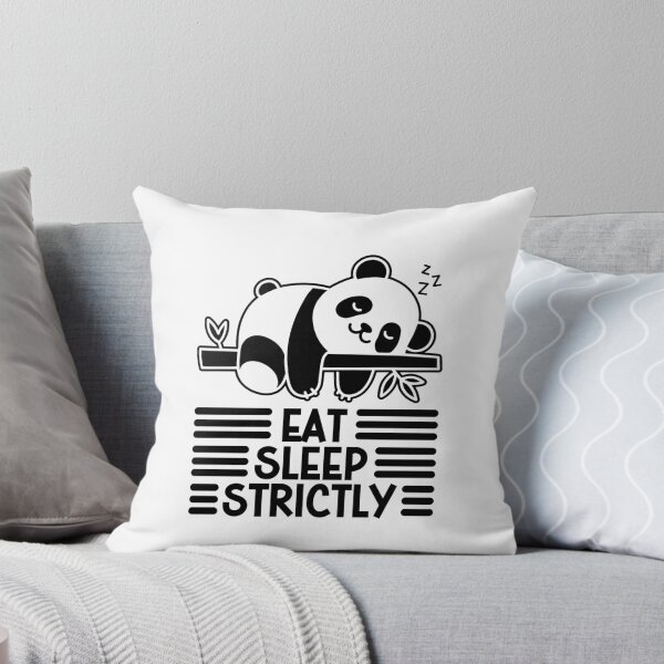 Item preview, eat sleep strictly funny panda bear designed and sold by gunaone-design.