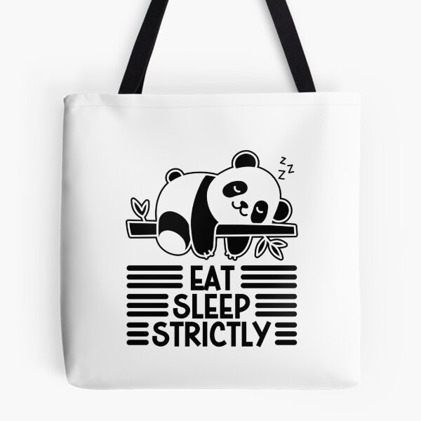 Item preview, eat sleep strictly funny panda bear designed and sold by gunaone-design.