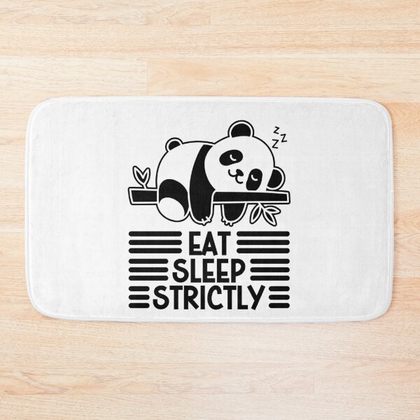 Item preview, eat sleep strictly funny panda bear designed and sold by gunaone-design.