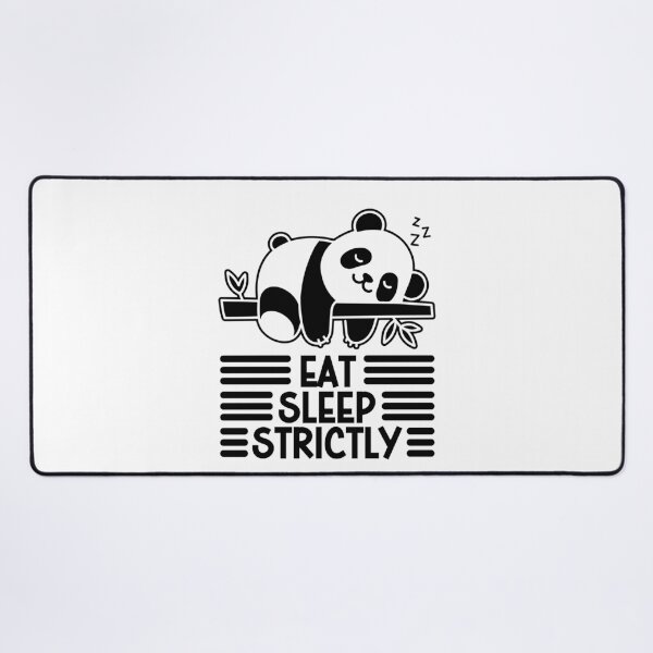 Item preview, eat sleep strictly funny panda bear designed and sold by gunaone-design.