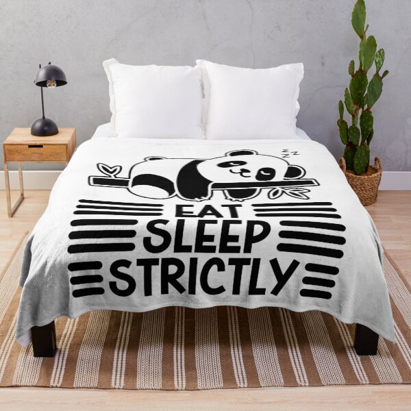 Item preview, eat sleep strictly funny panda bear designed and sold by gunaone-design.