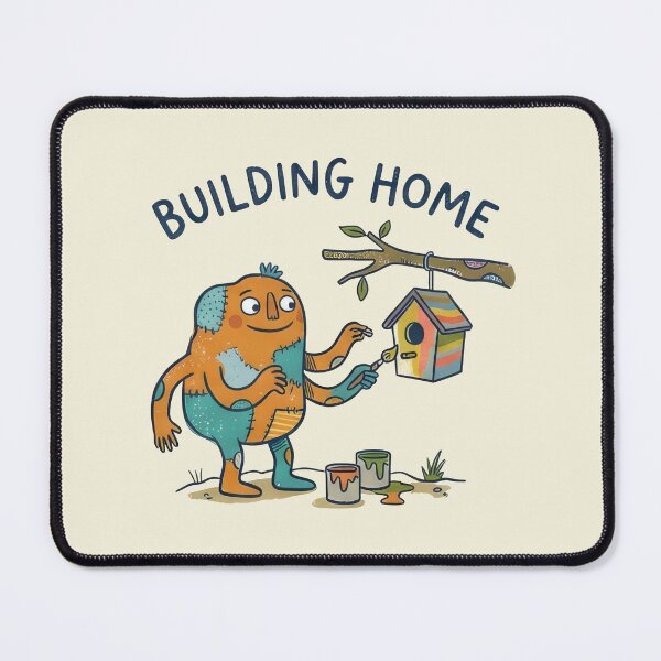 Item preview, Building Home - Cute Naive Creature Painting Birdhouse designed and sold by TontikDesign.