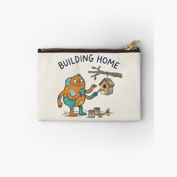 Item preview, Building Home - Cute Naive Creature Painting Birdhouse designed and sold by TontikDesign.