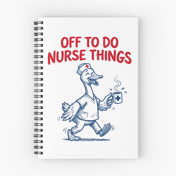 Item preview, Off To Do Nurse Things – Cute Goose Nurse Coffee Floral Design designed and sold by NinigFox.
