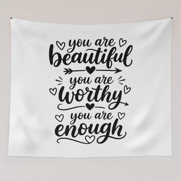 Item preview, you are beautiful, you are worthy, you are enough designed and sold by gunaone-design.
