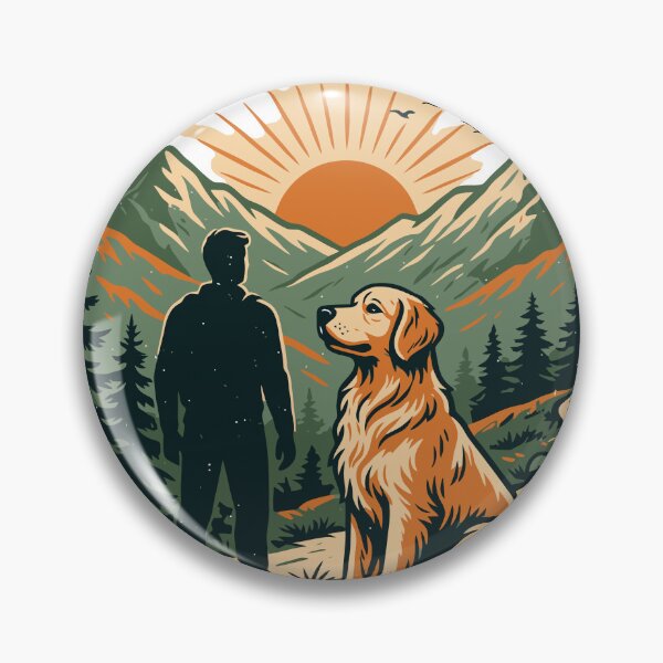 Item preview, My Loyal Shadow Golden Retriever Dog Hiking Adventure Nature Lover Gift designed and sold by HaweeWear.